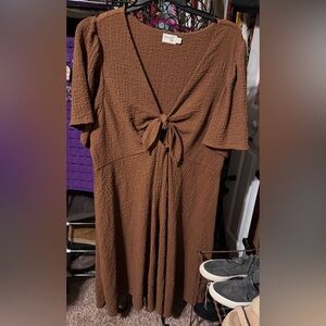 Terra & Sky Women's Plus Size Crinkle Tie Dress, Size2x like new